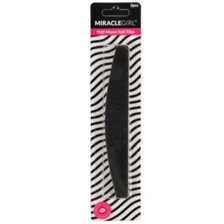Miracle Girl Half Moon Nail Files 3Pc