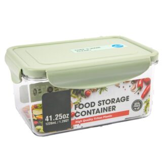 Clear Plastic Food Container Rect. 1220Ml