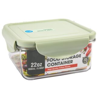 Clear Plastic Food Container Squ. 650Ml