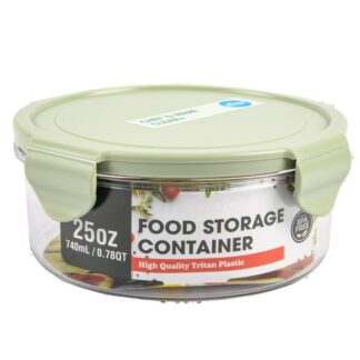 Clear Plastic Food Container Round.  740Ml