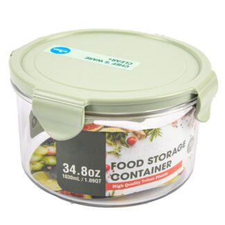 Clear Plastic Food Container Round.  1030Ml