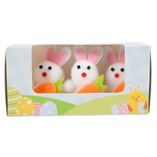 He Easter Bunny Decoration 3Pcs 10.5X4X7Cm