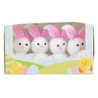 He Easter Bunny Decoration 4Pcs 12X4X6.5Cm