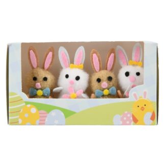 He Easter Bunny Decoration 4Pcs 12X4X6.5Cm