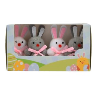 He Easter Bunny Decoration 4Pcs 6Cm
