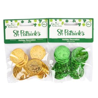 Hk St. Patrick'S Good Luck Coins 20Pcs W/Asst Crls.