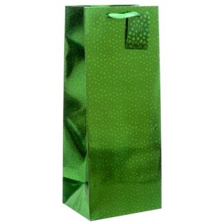 Premium Gift Bag Hologram Wine Bottle Asst Color
