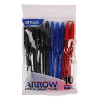 Bazic Arrow Ballpoint Pen 10 Ct Asst Colors