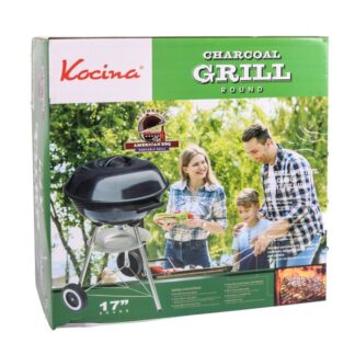 Bbq Grill 17" Round W/ Wheels