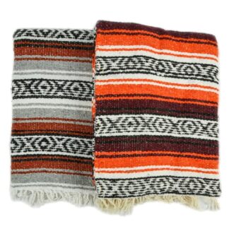 Traditional Mexican Blanket 74"X53"  Asst Colors