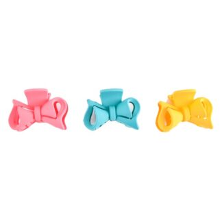 Bow Shaped Hair Jaw Clip 3 Asst Colors