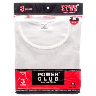 Power Club A-Shirt White Small 3Pk