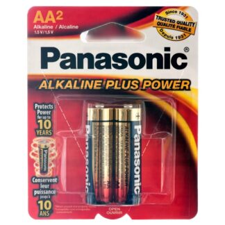 Battery Panasonic Alkaline #Aa- 2Pk Power Plus