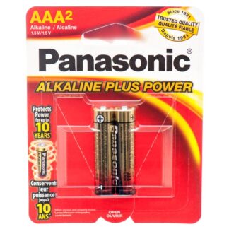 Battery Panasonic Alkaline #Aaa- 2Pk Power Plus