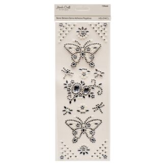 Angels Craft Stone Sticker Butterfly Clear