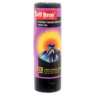 Tuff Bros Trash & Yad Bags 33 Gal. 15Ct W/Twist Tie