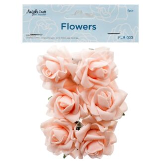 Craft Foam Flower 2.5" Light Pink