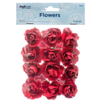 Craft Paper Flower 1.75" Maroon