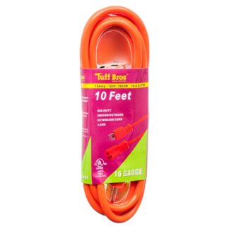 Electric Extension Cord 10Ft Ul Outdoor W/16 Guage