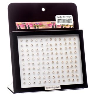 Nose Ring 3.0Mm Straight & W/ Ball Asst Clr