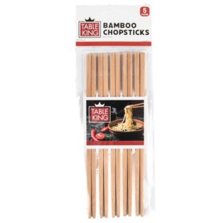 Table King Bamboo Chopsticks 5 Pairs W/Opp & Head Card