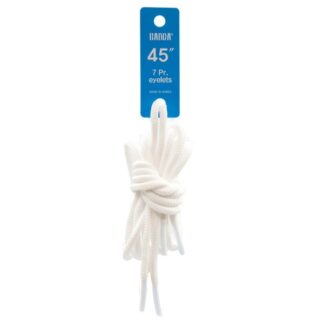 Shoelace Round White 45"