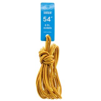 Shoelace Round Tan/Gold 54"