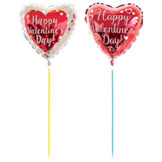 Hv Mylar Balloon 9" Happy Valentine'S Day Asst Desigh&Clr