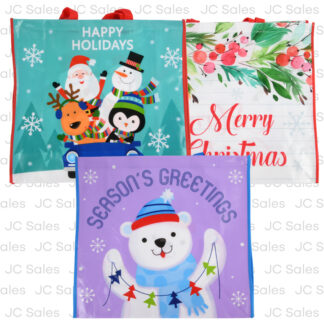 Hx Xmas Gift Bag Non-Woven Jumbo Asst