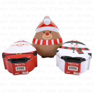 Hx Xmas Figure Tin Asst 7"