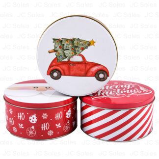 Hx Xmas Round Tin Asst 3Pc