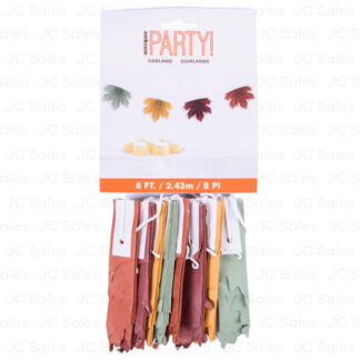 Ht Elegant Thanksgiving Leaf Shaped Garland 8 Ft