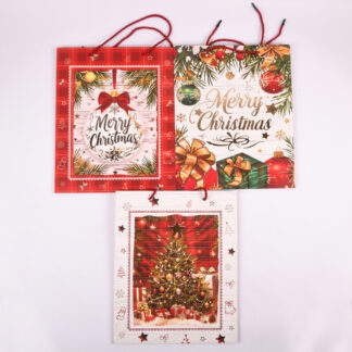 Hx Merry Christmas Gift Bag Asst Md