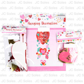 Hv Valentine Hanging Decor Banner Honeycomb Asst