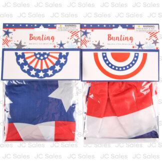 Hp Patriotic Bunting Poly W/Metal Grommets 12X24"