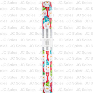 Hx Crafted Snowmen Gift Wrap Jumbo Roll 25 Sq Ft