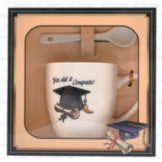 Hg Graduation Mug&Spoon Gift Set 2 Pc
