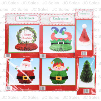 Hx Christmas Centerpiece Honeycomb Asst