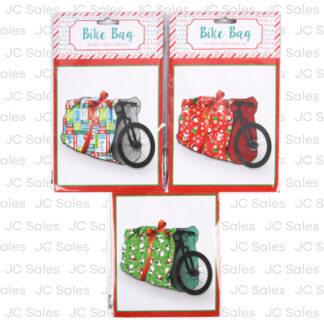 Hx Xmas Plast Gift Bag F/Bike Asst Prints 60X72"