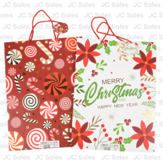 Hx Xmas Gift Bag Foil Accents Asst X-Lg