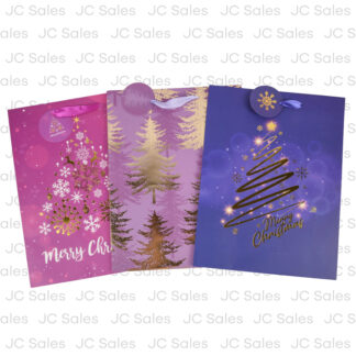 Hx Xmas Gift Bag Foil Accents Asst X-Lg