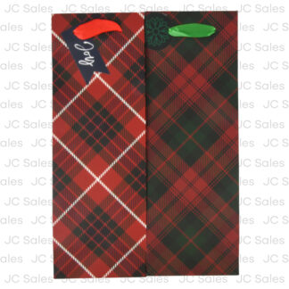 Hx Xmas Wine Gift Bag Foil Accents Asst