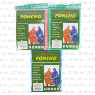 Raincoat Poncho One Size Asst Color 52X80 In