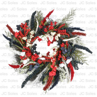 Hp Artificial American Wreath Berry Bloom 23 In