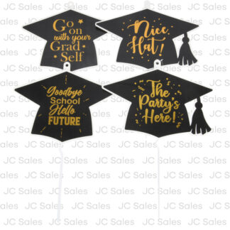 Hg Graduation Yard Sign Hat Peggable Asst 20.5 In