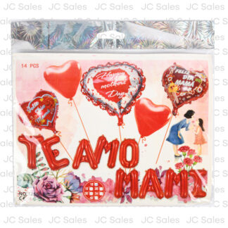 Hm Foil Balloons "Te Amo Mami" Set 14 Pc