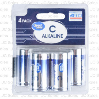 Great Value Alkaline C Batteries 2 Pk