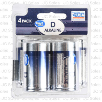 Great Value Alkaline D Batteries 4 Pk