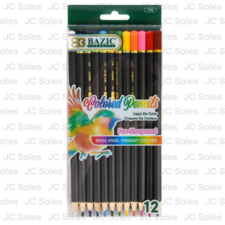 Bazic Vibrant Colored Pencils 12 Ct