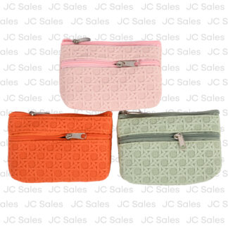 Coin Purse Embossed Silicone Asst Colors